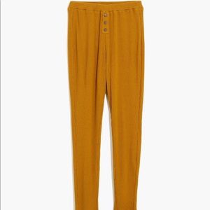 Ribbed Knit Slim Pajama Pants